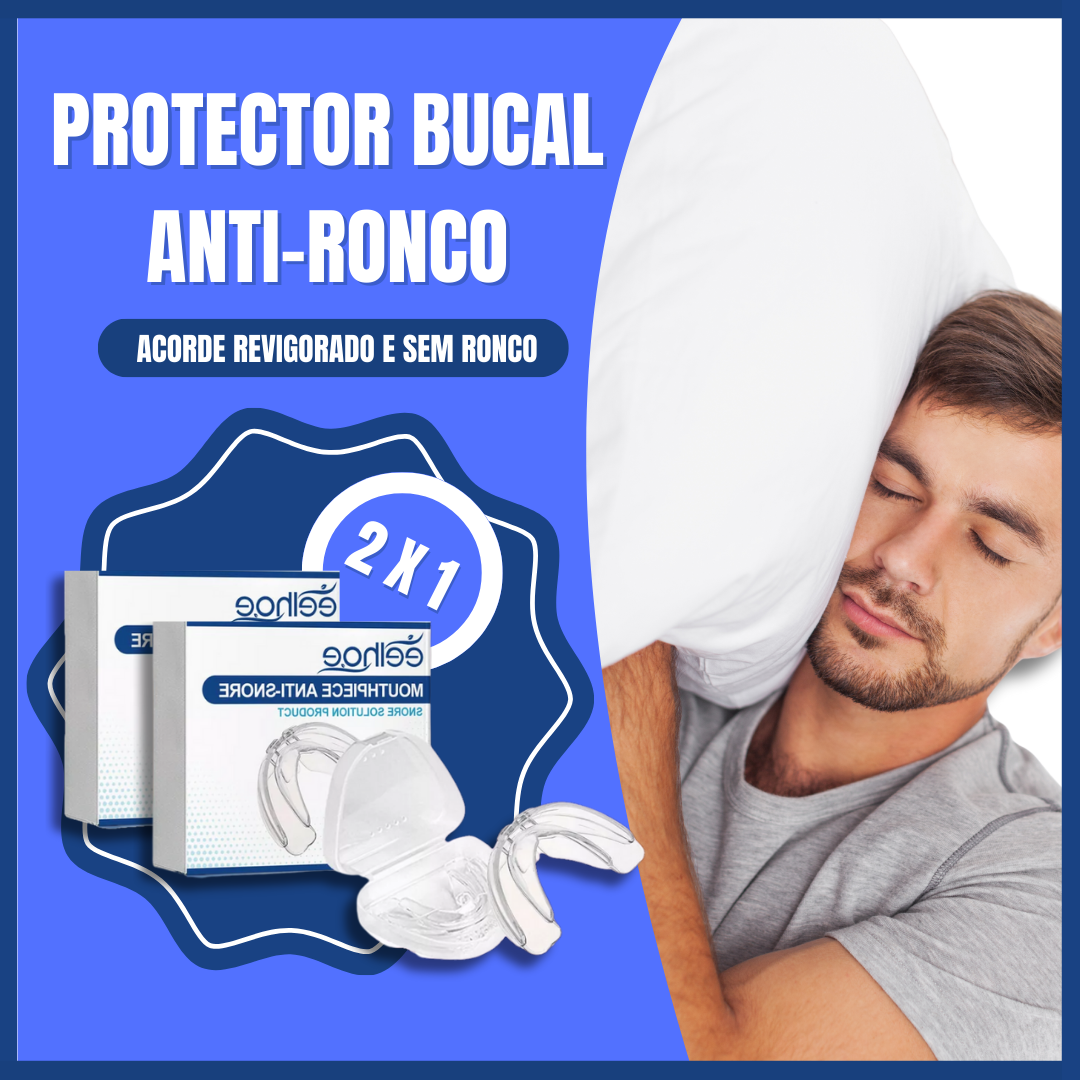 Proteção bucal anti-ronco (2X1 OFERTA)