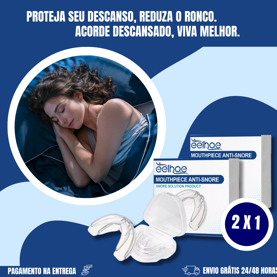 Proteção bucal anti-ronco (2X1 OFERTA)